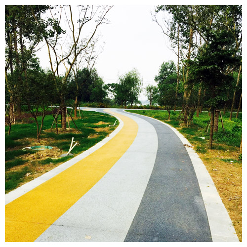 津南广陵公园彩色透水地坪